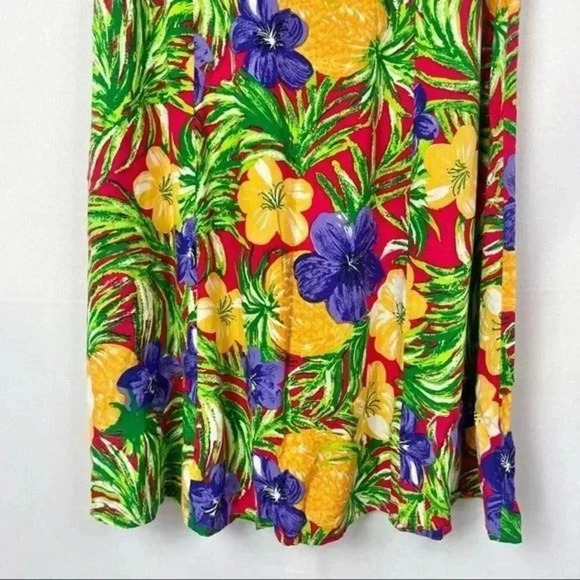 Vintage Dressing Clio Hawaiian Floral Shift Mini Dress M - Picture 4 of 4